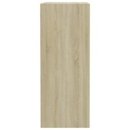 Berkfield Home 2-Tier Book Cabinet Sonoma Oak 40x30x76.5 cm Engineered Wood in Brown - thumbnail 5