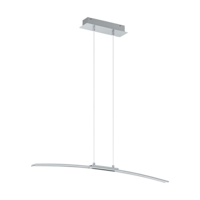 Loops Pendant Ceiling Light Colour Chrome Shade White Plastic Bulb LED 30W Included - image 1