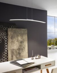 Loops Pendant Ceiling Light Colour Chrome Shade White Plastic Bulb LED 30W Included - thumbnail 3