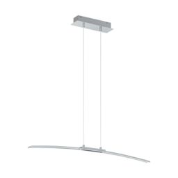 Loops Pendant Ceiling Light Colour Chrome Shade White Plastic Bulb LED 30W Included - thumbnail 1