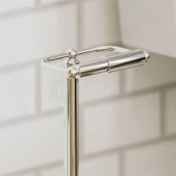 SPETLEK Toilet Paper Roll Holder Floor Free Standing Stainless Steel Chrome in Silver - thumbnail 3