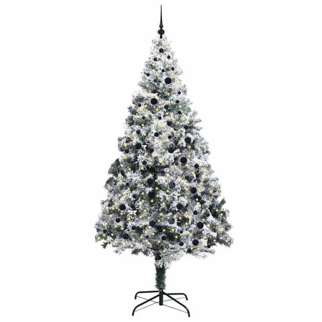 Berkfield Home Green Artificial Christmas Tree with 300 LEDs with Stand Green 240 cm - image 1