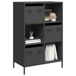 Berkfield Home Highboard Black 68x39x103.5 cm Steel - thumbnail 1