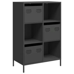 Berkfield Home Highboard Black 68x39x103.5 cm Steel - thumbnail 2