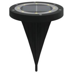 Berkfield Home Solar Ground Lights with Ground Spikes Outdoor 12 pcs Warm White in Black - thumbnail 4