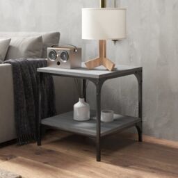 Berkfield Home Side Tables 2 pcs Grey Sonoma 40x40x40 cm Engineered Wood - Size: 40 x 40 x 40 cm - thumbnail 4