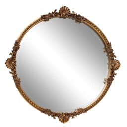 Melody Maison Round Gold Ornate Wall Mirror 56cm X 56cm - Size: 56 cm X 56 cm - thumbnail 1