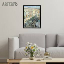 "Artery8 View of a Southern French City Hassam Framed Canvas Wall Art Print - Size: W18"" x H24""" - thumbnail 3