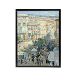 "Artery8 View of a Southern French City Hassam Framed Canvas Wall Art Print - Size: W18"" x H24""" - thumbnail 1