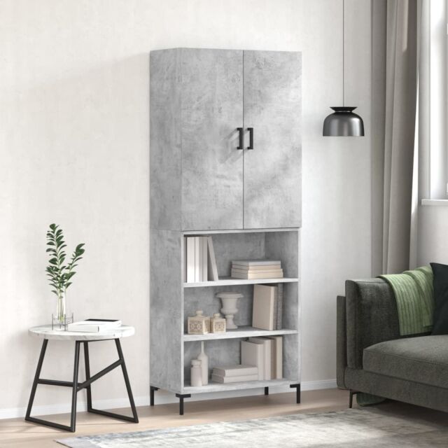 Berkfield Home Highboard Concrete Grey 69.5x34x180 cm Engineered Wood - image 1