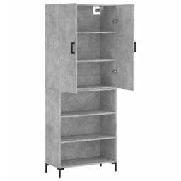 Berkfield Home Highboard Concrete Grey 69.5x34x180 cm Engineered Wood - thumbnail 4