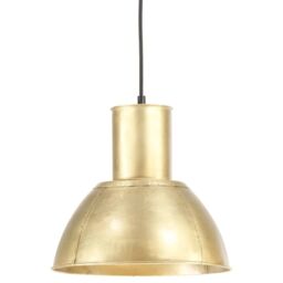 Berkfield Home Hanging Lamp 25 W Brass Round 28.5 cm E27 in Gold - thumbnail 2