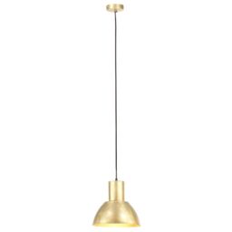 Berkfield Home Hanging Lamp 25 W Brass Round 28.5 cm E27 in Gold - thumbnail 4