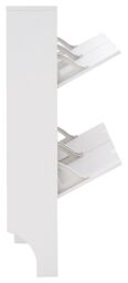 GFW Narrow 4 Drawer Shoe Cabinet in White - thumbnail 7