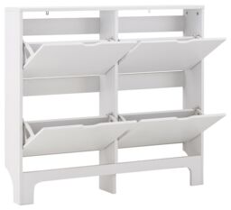 GFW Narrow 4 Drawer Shoe Cabinet in White - thumbnail 3