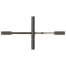 Berkfield Home Dining Table Leg Spider Shape Natural Steel 150x78x(72-73) cm Steel in Black - thumbnail 5