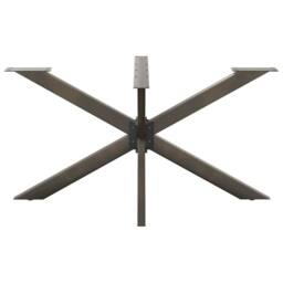 Berkfield Home Dining Table Leg Spider Shape Natural Steel 150x78x(72-73) cm Steel in Black - thumbnail 3