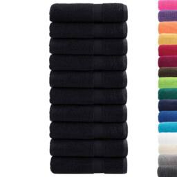 Berkfield Home Premium Hand Towels SOLUND 10 pcs Black 50x100 cm 600 gsm