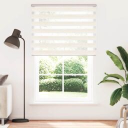 Berkfield Home Zebra Blind Marble Beige 145x200 cm Fabric Width 140.9 cm Polyester - thumbnail 2