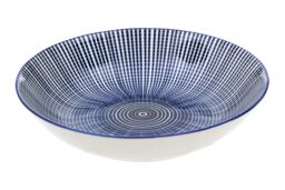 Orsina Unique 12 Piece Blue & White Dinner Set, Dolomite Dinnerware Plates & Bowls, Scratch-Resistant Crockery Set - thumbnail 5