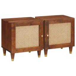 Berkfield Home Warm Bedside Tables 2 pcs 40 x 33.5 x 46 cm - thumbnail 2
