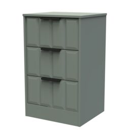 Ready Assembled 2 U Seattle 3 Drawer Bedside Cabinet (Ready Assembled) in Pale Green - thumbnail 3