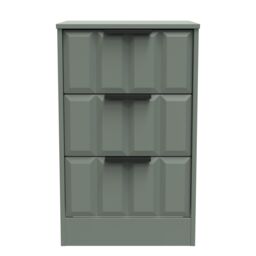 Ready Assembled 2 U Seattle 3 Drawer Bedside Cabinet (Ready Assembled) in Pale Green - thumbnail 1