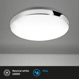 BRILONER White Chrome IP44 13W LED Ceiling Light - thumbnail 3