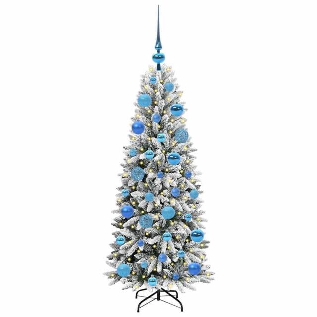 Berkfield Home Green Artificial Christmas Tree with 150 LEDs White 53 x 53 x 120 cm - image 1