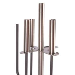 VOGREX 5 Pack Stainless Steel Fireside Companion Set in Silver - thumbnail 5