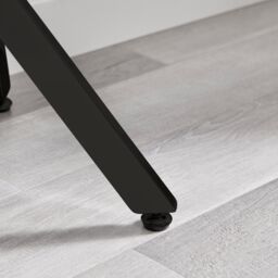 FurnitureboxUK Leonardo Rectangular Marble Effect Glass Top Console Table With Black Metal Starburst Legs in White - thumbnail 6