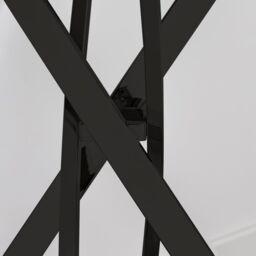 FurnitureboxUK Leonardo Rectangular Marble Effect Glass Top Console Table With Black Metal Starburst Legs in White - thumbnail 5