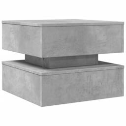 Berkfield Home Coffee Table with LED Lights Concrete Grey 50x50x40 cm - Size: 50 x 50 x 40 cm - thumbnail 9