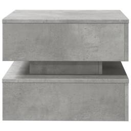 Berkfield Home Coffee Table with LED Lights Concrete Grey 50x50x40 cm - Size: 50 x 50 x 40 cm - thumbnail 7