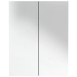 Berkfield Home Bathroom Mirror Cabinet 60x15x75 cm MDF White & Oak - Size: 60 x 15 x 75 cm - thumbnail 5