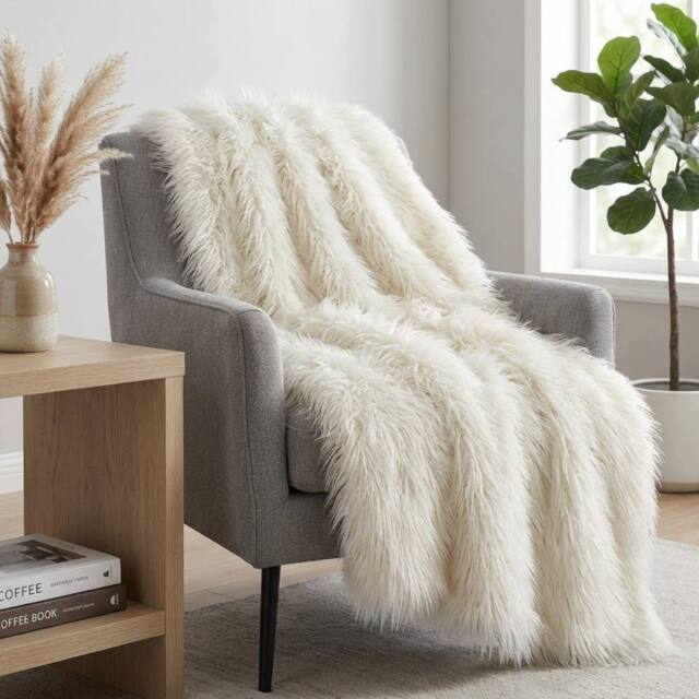 Garden Greatness Faux Fur Snuggle Sofa Throw - Size: 1 Pack - image 1