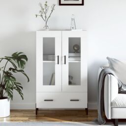 Berkfield Home Highboard White 69.5x31x115 cm Engineered Wood - thumbnail 1