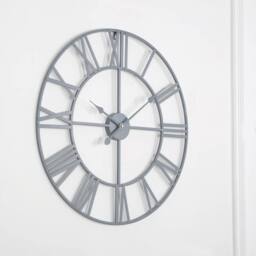 Home Garden Direct EOS - Skeleton Wall Clock with Roman Numerals - 60x60cm in Grey - Size: 60x60 cm - thumbnail 5