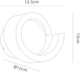 Netlighting Tsunami 1 Light Round Wall Lamp 12W LED 3000K 900lm Sand White - thumbnail 2