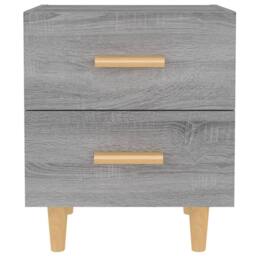 Berkfield Home Beautiful Bed Cabinets 2 pcs Grey Sonoma 40x35x47.5 cm - thumbnail 1