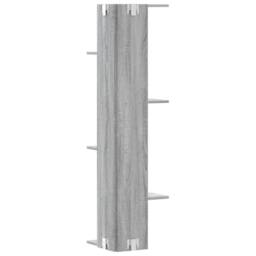Berkfield Home Wall Corner Shelf Grey Sonoma 36.5x36.5x140 cm Engineered Wood - thumbnail 6