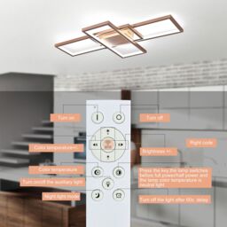 Garwarm LED Ceiling Light with Remote Control 50W Dimmable Ceiling Lamp for Living Dining Room Bedroom Kitchen in Gold - thumbnail 7