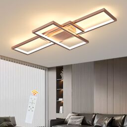Garwarm LED Ceiling Light with Remote Control 50W Dimmable Ceiling Lamp for Living Dining Room Bedroom Kitchen in Gold - thumbnail 1