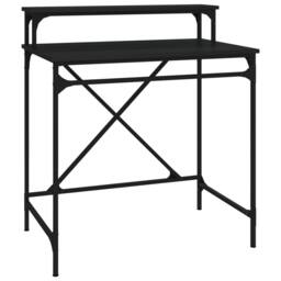 Berkfield Home Desk Black 80x50x90 cm Engineered Wood & Iron - Size: 80 x 50 x 90 cm - thumbnail 1
