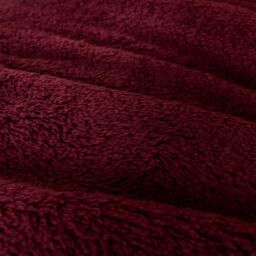 OHS Thermal Soft Teddy Fleece Duvet Cover Bedding Set in Burgundy - Size: King - thumbnail 4