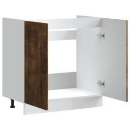 Berkfield Home Sink Base Cabinet Kalmar Smoked Oak 80x46x81.5 cm Engineered Wood in Brown - thumbnail 5