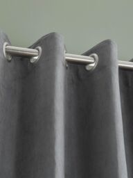 'Faux Suede' Lined Eyelet Curtains - thumbnail 3