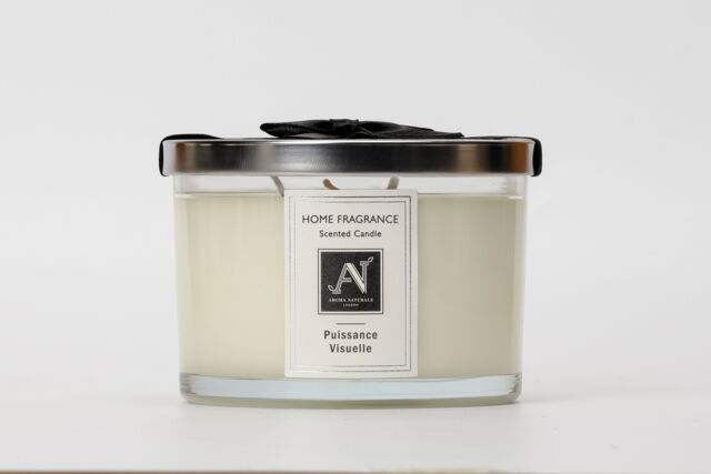 Aroma Naturals Minimalist Luxe Purete Noir 3-Wick Scented Candle in White - Size: Large - image 1