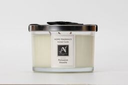 Aroma Naturals Minimalist Luxe Purete Noir 3-Wick Scented Candle in White - Size: Large