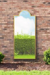 "MirrorOutlet Gold Contemporary Wall & Leaner Garden Mirror 67""x 29"" 170x75cm - Size: 1 Pack" - thumbnail 1